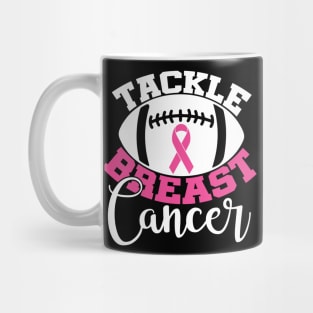 Tackle Breast Cancer Football Sport Awareness Support Pink Ribbon Mug